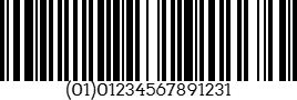 GS1-128 barcode with GTIN