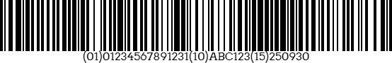 GS1-128 barcode with multiple AIs