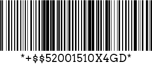 HIBC TSH Code 128 Secondary Data barcode