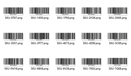 bulk barcodes バルクバーコード