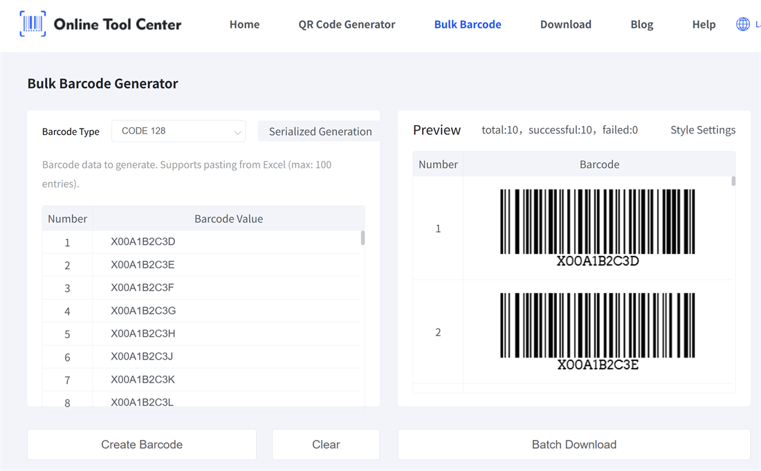bulk fnsku barcodes バッチfnskuバーコード