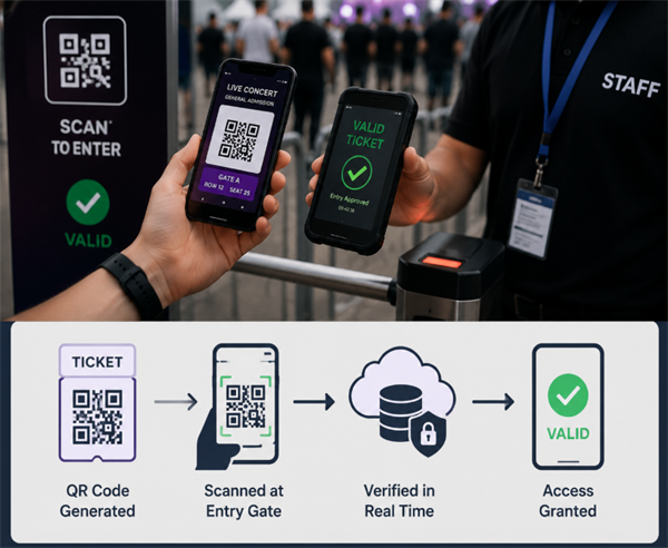 how QR code ticket validation work QRコードチケット検証の仕組み