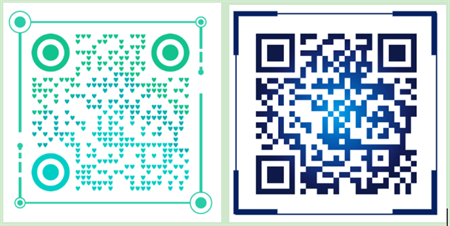 qr code with frames 枠線付き二次元コード