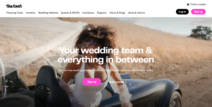 The Knot website Knot Webサイト