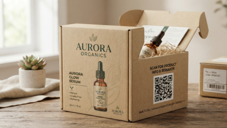 qr code on product packagi 製品パッケージのQRコード
