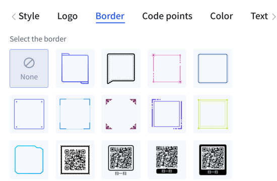 qr code borders 2 Dコードボーダー