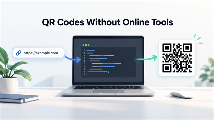 Create a QR Code without online tools オンラインツールなしで2次元コードを作成